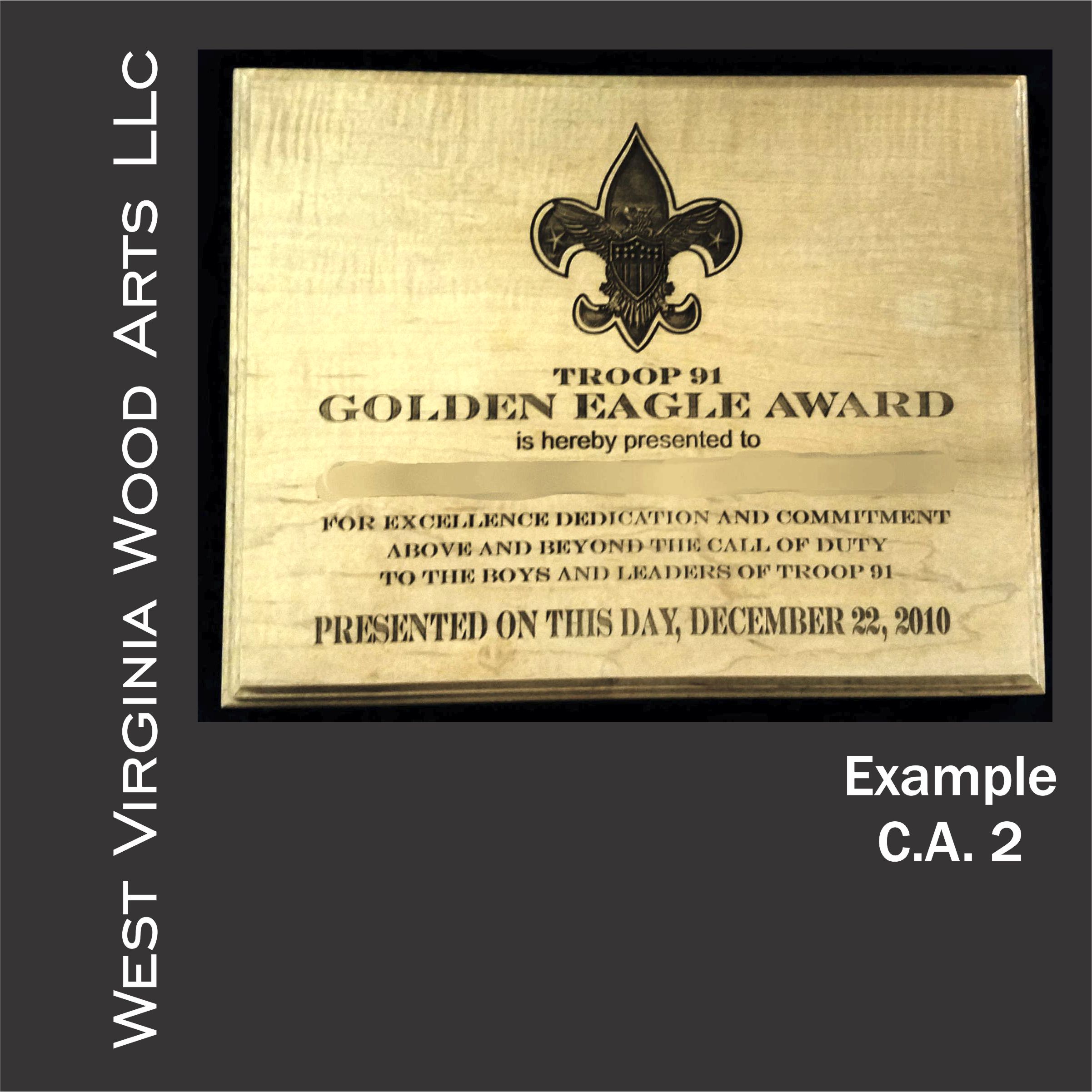 custom high quality flame maple engraved plaque