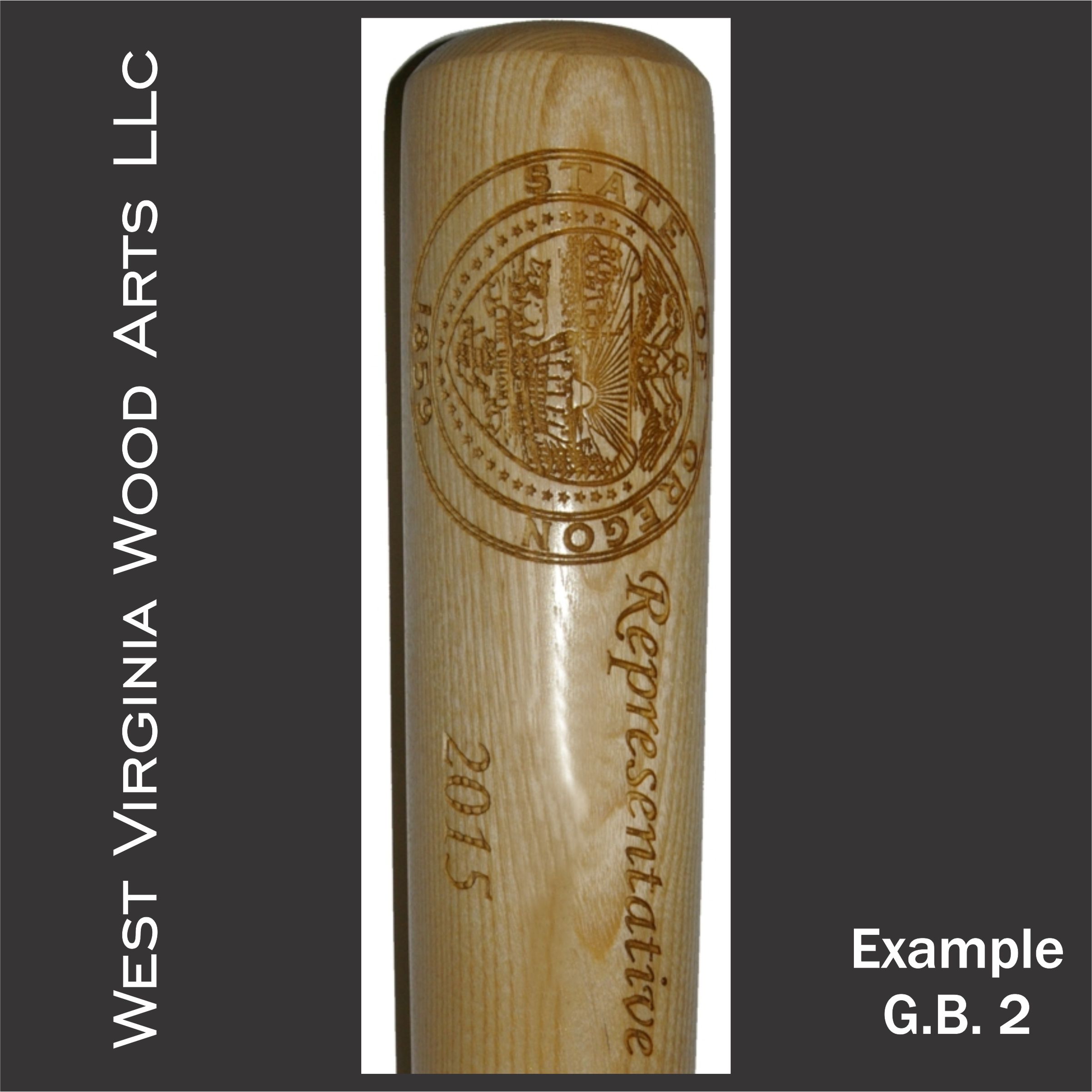 seal engraved on full size baseball bat