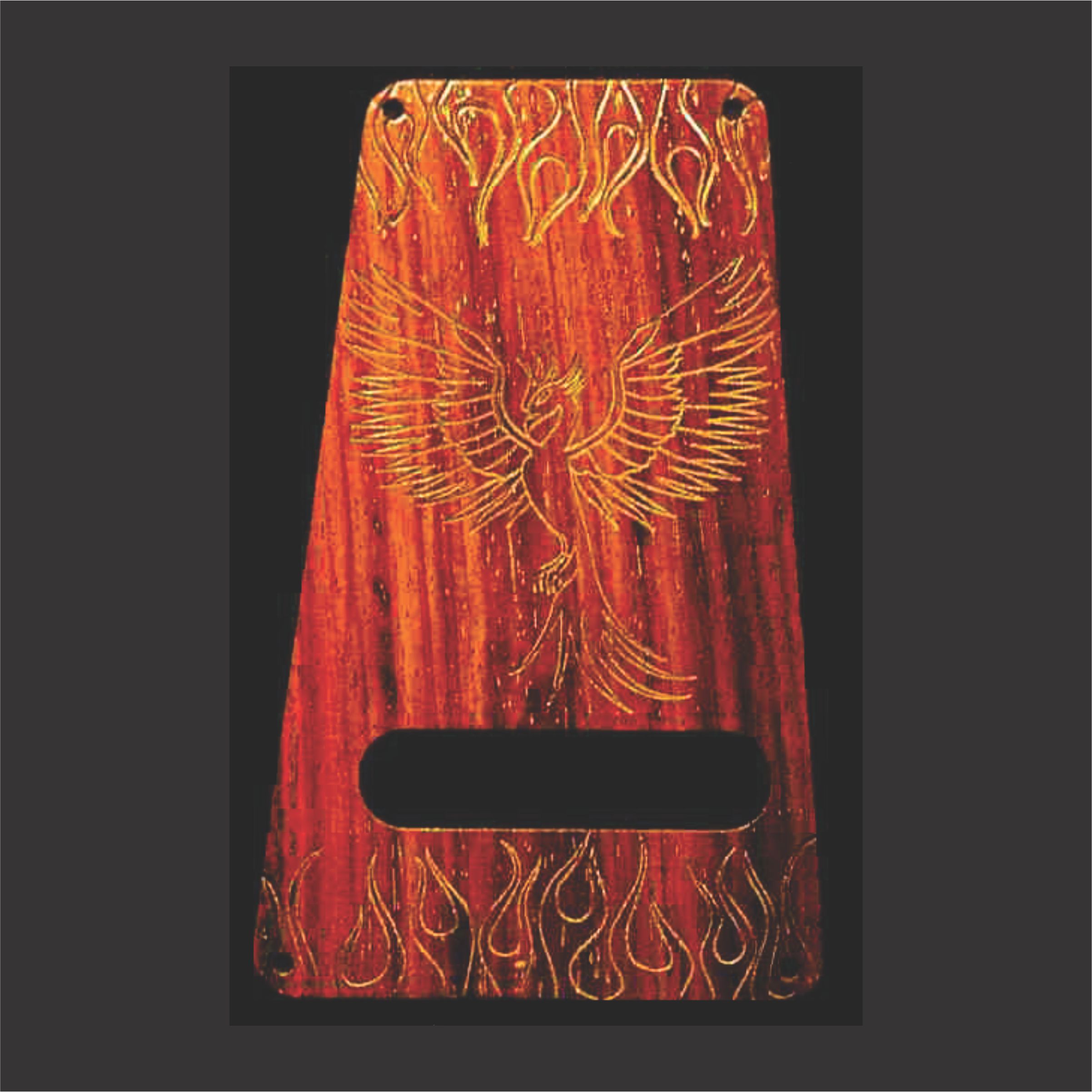 Electronics Cover With Custom Graphic Engraving And Gold Fill