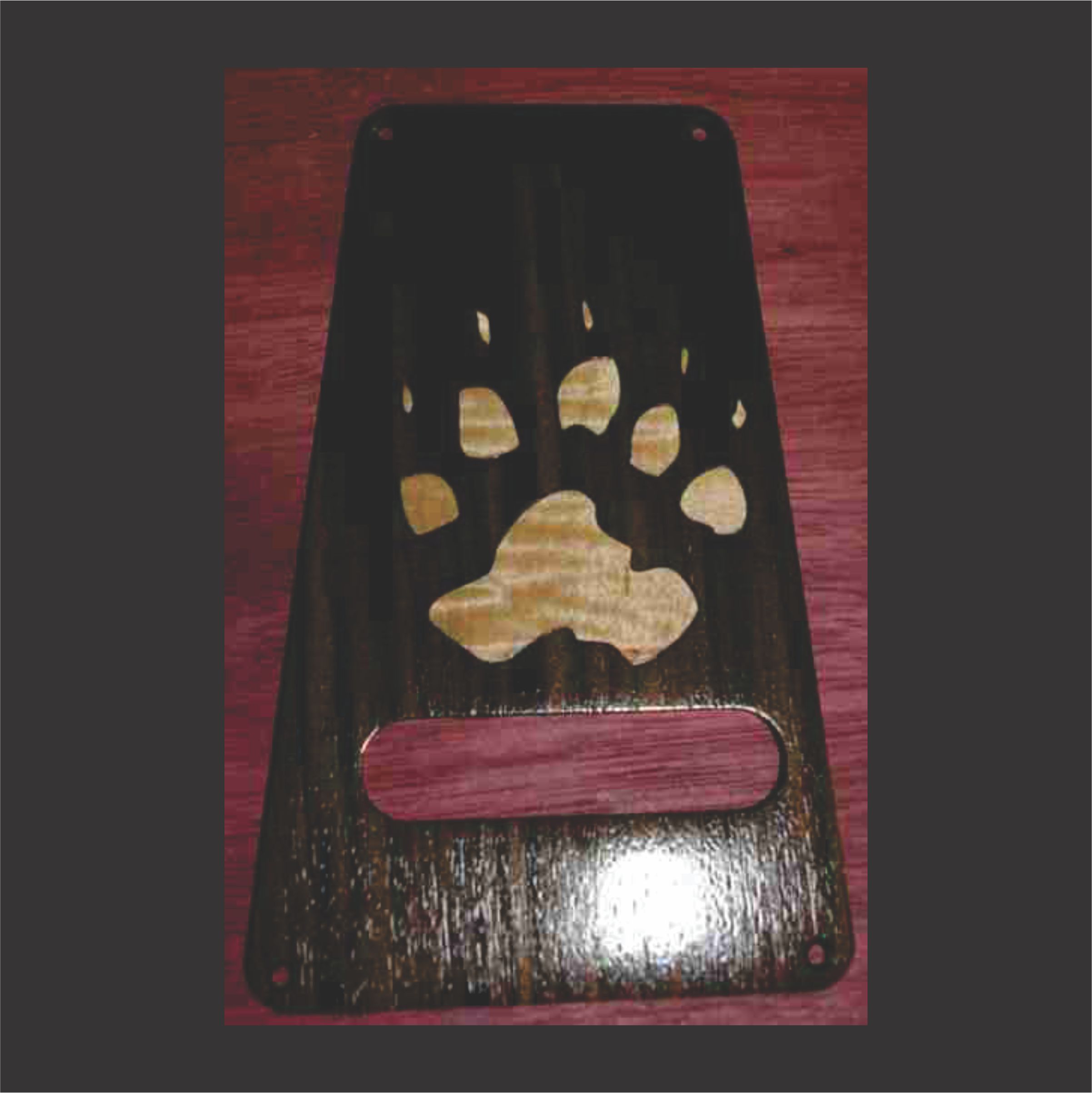 Flame Maple Bear Paw Graphic Inlayed Into Electronics Cover