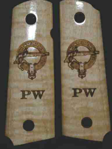 Wright's Custom Gun Shop Logo Engraved Pistol Grips