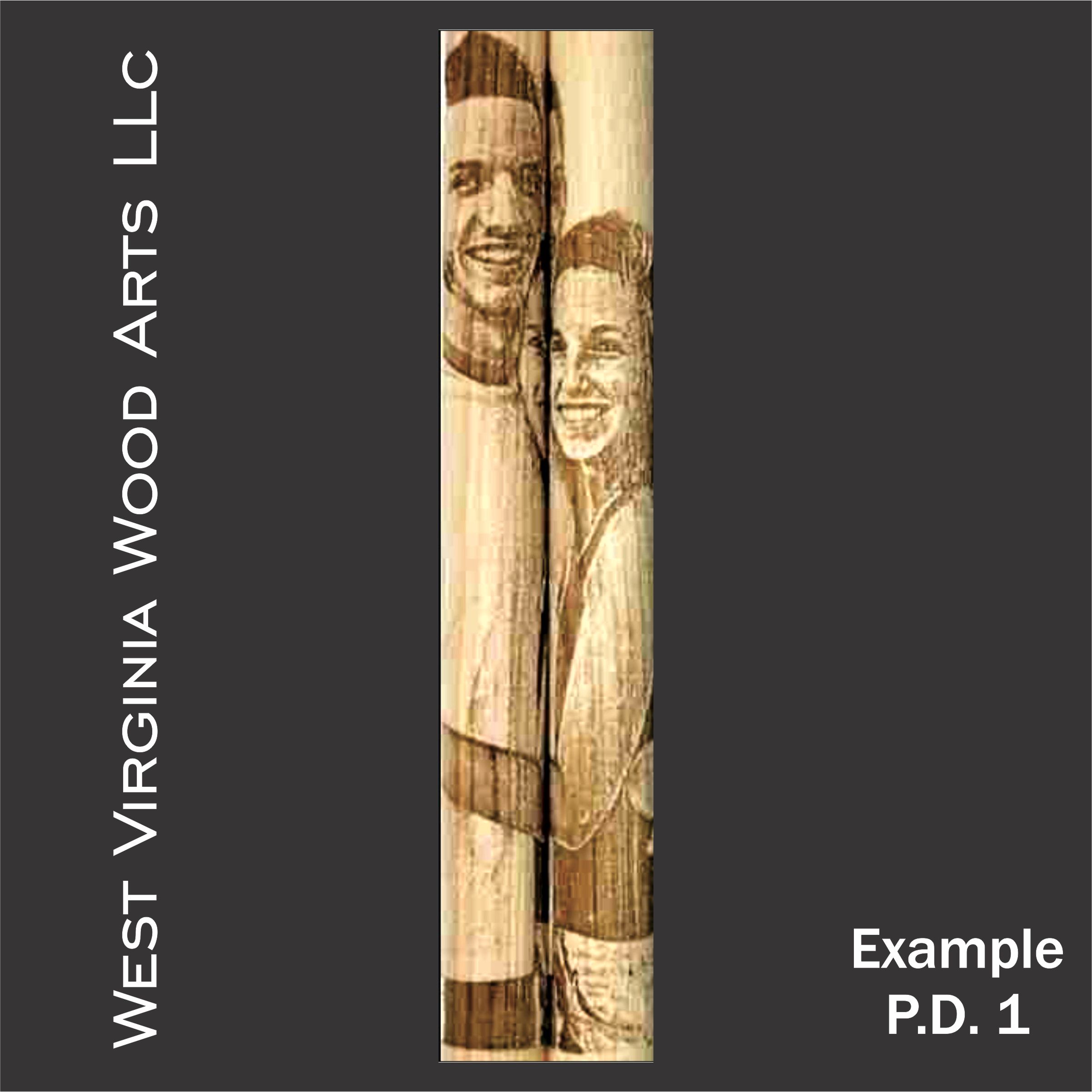 custom photo engraved drumstick set with full profile view